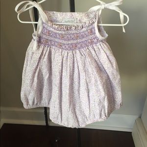 Precious Lilac smocked bubble